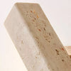 modern yellow travertine wood linear led wall sconce