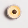 modern yellow travertine wood sphere wall lamp