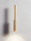 modern yellow travertine wood stick pendant light