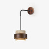 modern yellow travertine wood wall sconce