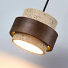 modern yellow travertine wood wall sconce