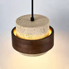 modern yellow travertine wood wall sconce