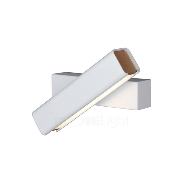 Modern Minimalist Wall Lamp with Wood and Metal, LED Wall Sconce for Bedroom and Hallway