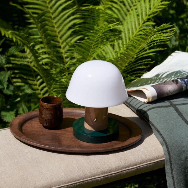 mushroom cordless led table lamp touch control rechargeable