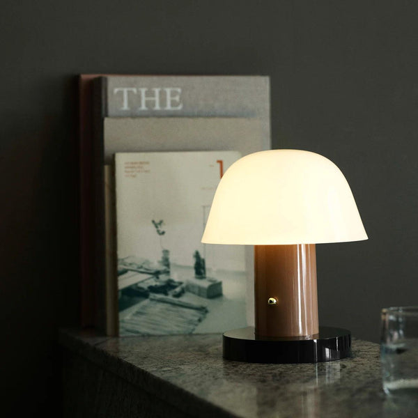 mushroom cordless led table lamp touch control rechargeable