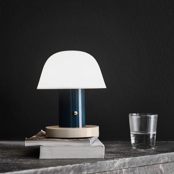 mushroom cordless led table lamp touch control rechargeable