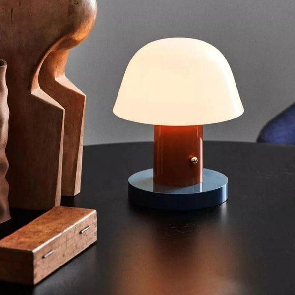 mushroom cordless led table lamp touch control rechargeable