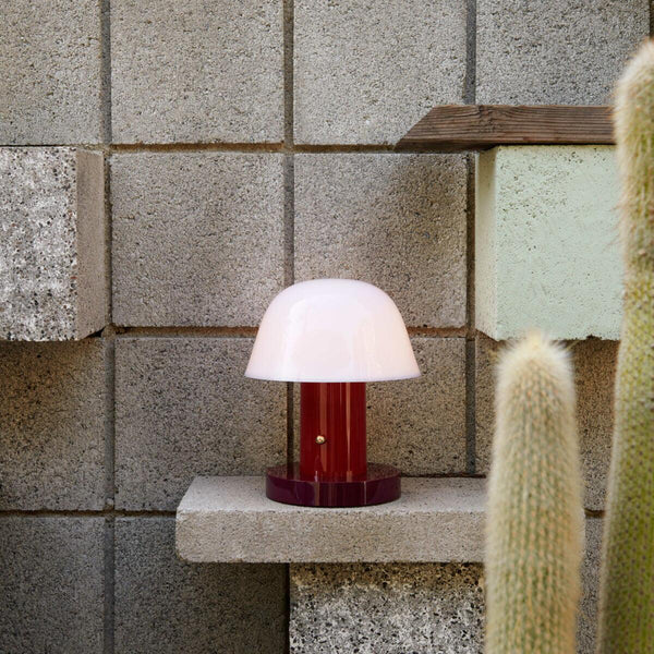 mushroom cordless led table lamp touch control rechargeable