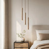 natural travertine cylinder pendant light for bedroom