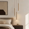 natural travertine cylinder pendant light for bedroom