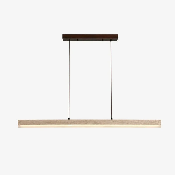 natural travertine linear pendant light