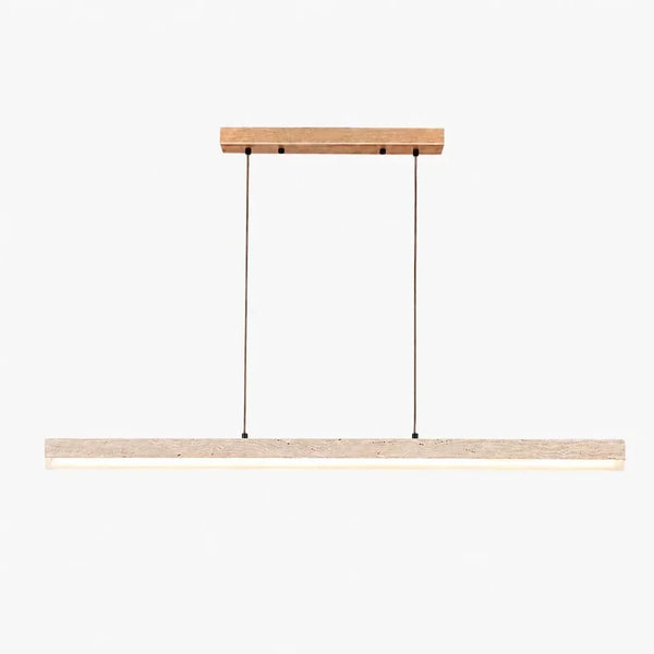 natural travertine linear pendant light
