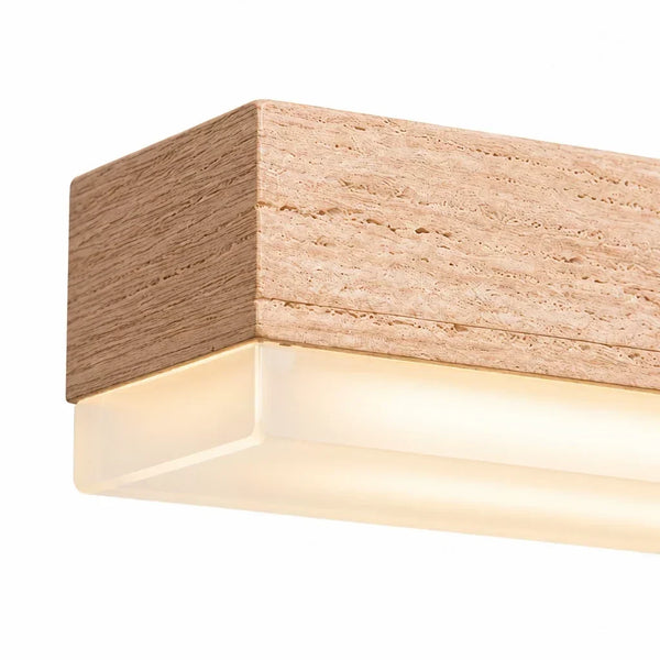 natural travertine linear pendant light