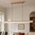 natural travertine linear pendant light