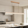 natural travertine linear pendant light