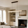 natural travertine linear pendant light