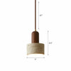 natural travertine stone dome pendant light