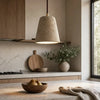 natural travertine stone dome pendant light