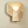 natural yellow travertine cylinder wall sconce