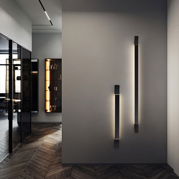 Nordic Ultra Thin Long Strip Led Bedside Background Wall Rotatable Wall Lamp