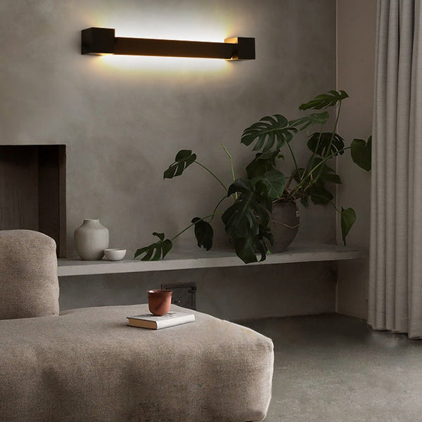 Nordic Ultra Thin Long Strip Led Bedside Background Wall Rotatable Wall Lamp