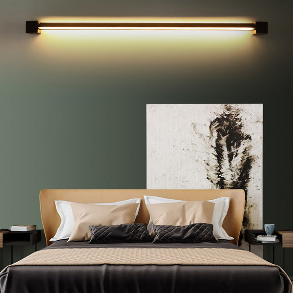 Nordic Ultra Thin Long Strip Led Bedside Background Wall Rotatable Wall Lamp