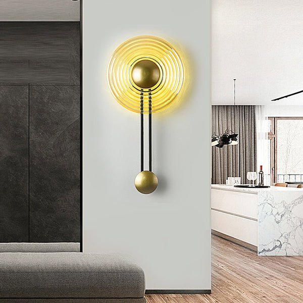 Nordic Unique Corrugated Ripple Glass Ins Aisle Bedside Decorative Led Wall Lamp