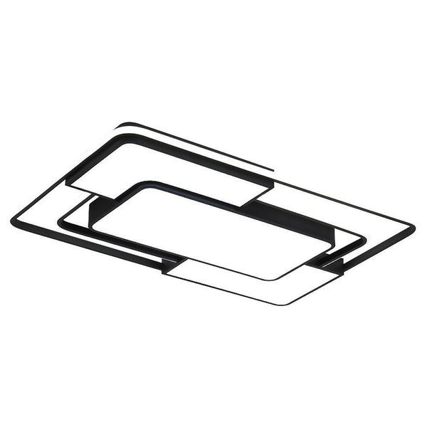 Square Led Geometric Overlay Flush Mount Ceiling Light For Bedroom