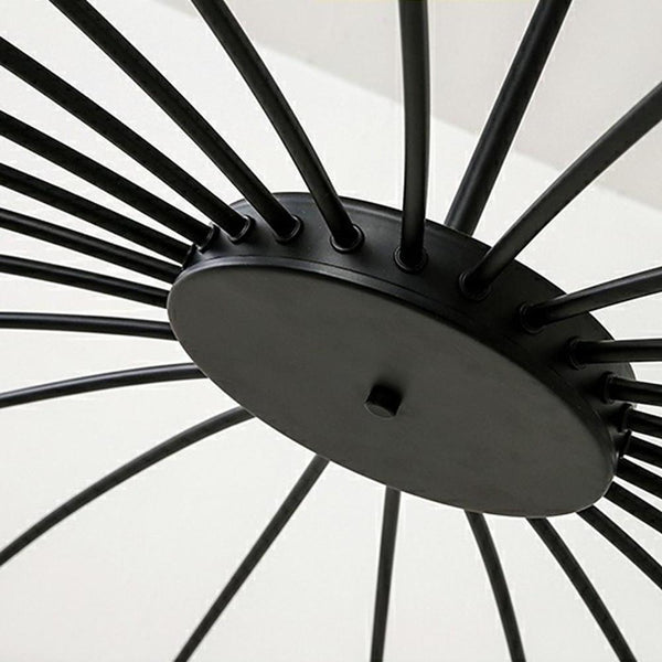 Linear Sputnik Chandelier Black Metal 12 Light Modern Hanging Lights