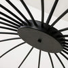 Ligmodern 24 Light Streamlined Round Chandelier 24 Led Bulbs 63 Dia Adjustable Height Black Finish