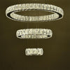 Modern 3 Tiers Circles Suspended Chandelier With Crystal Accents