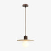 organic travertine wood pendant light