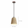 organic travertine wood pendant light