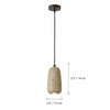 organic travertine wood pendant light