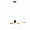 organic travertine wood pendant light