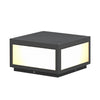 Black Square Cube Outdoor Post Led Pier Mount Light