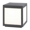 Black Square Cube Outdoor Post Led Pier Mount Light