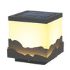 Outdoor Fence Post Light Solar Waterproof Led Mountains Peaks Landscape Decorative Lighting