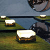 Outdoor Fence Post Light Solar Waterproof Led Mountains Peaks Landscape Decorative Lighting