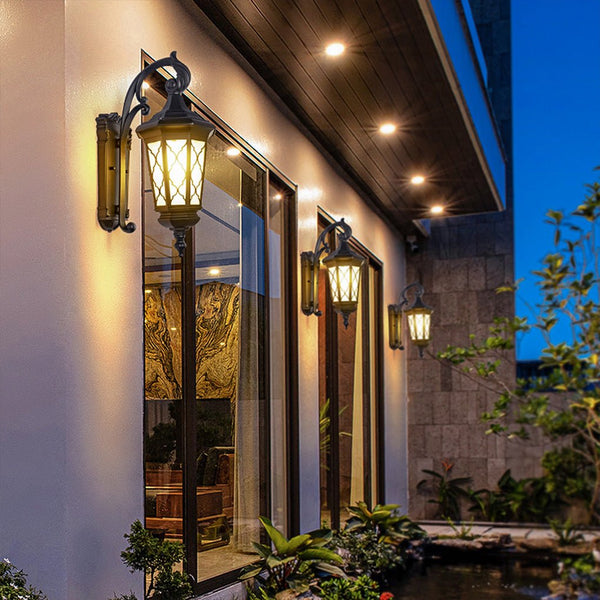 Outdoor Retro Waterproof Wall Lamp Decorative Lighting For Villa Courtyard Balcony
