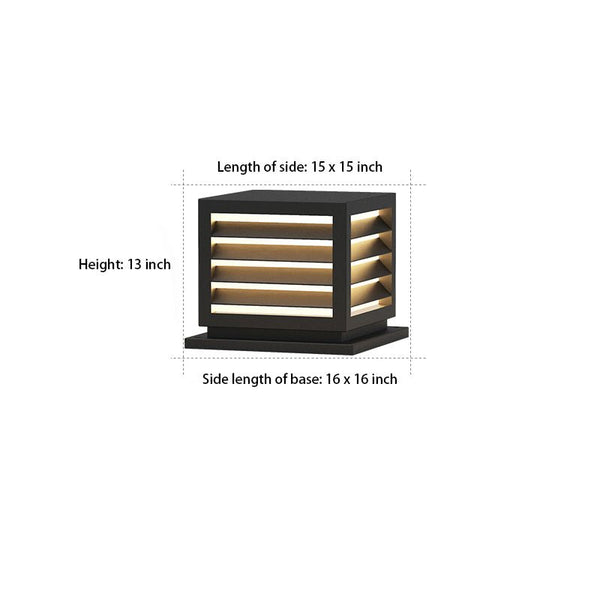 Outdoor Waterproof Led Post Lights Solar Landscape Decorative Lighting For Villa Fence
