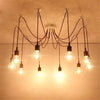 Cluster Spider Pendant Lighting 10 Heads Diy Adjustable Ceiling Lights