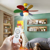 Personality Creative Mini Childrens Room Double Control Ceiling Fan Lamp