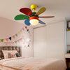 Personality Creative Mini Childrens Room Double Control Ceiling Fan Lamp