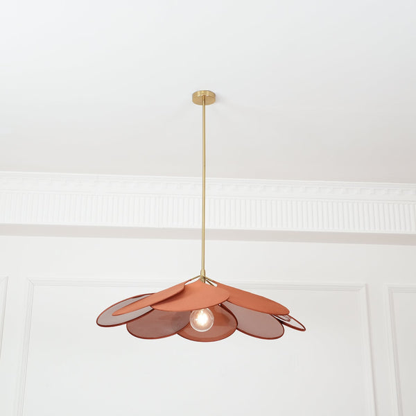 petal fabric pendant light gold metal for dining room bedroom