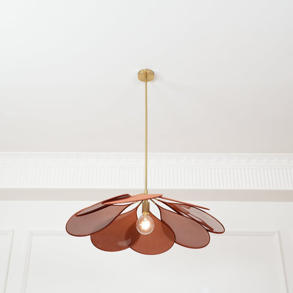 petal fabric pendant light gold metal for dining room bedroom