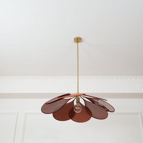 petal fabric pendant light gold metal for dining room bedroom