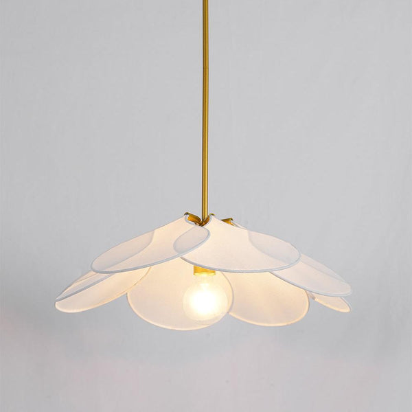 petal fabric pendant light gold metal for dining room bedroom