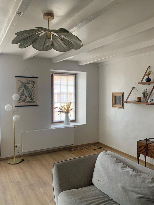 petal fabric pendant light gold metal for dining room bedroom