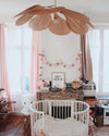 petal fabric pendant light gold metal for dining room bedroom